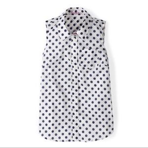 NEW! Boden Sleeveless Button-Down Lightweight Top